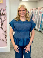 Load image into Gallery viewer, Smocked Denim
