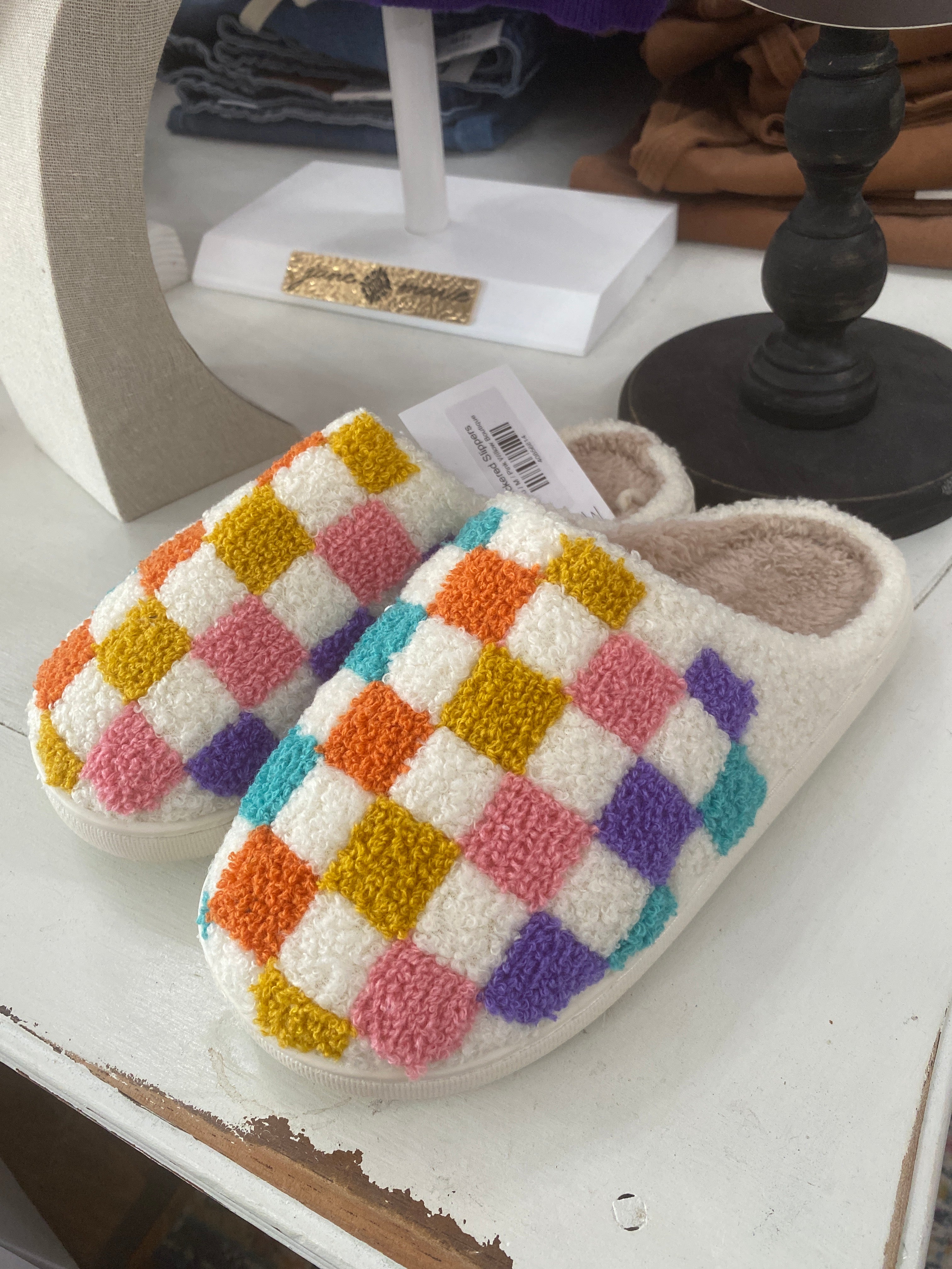Checkered Slippers