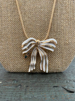 Load image into Gallery viewer, White Striped Necklace
