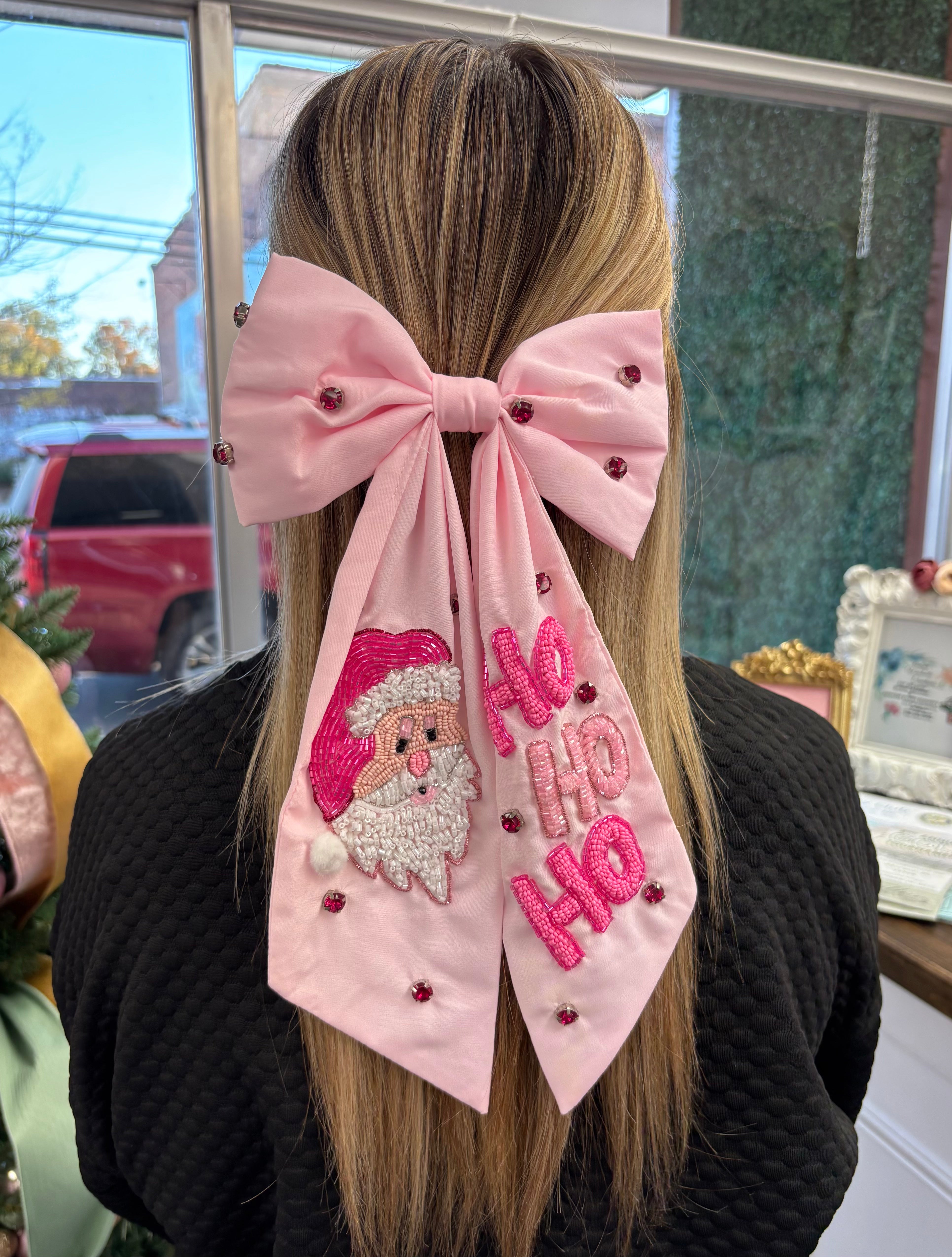 Santa Pink Bow
