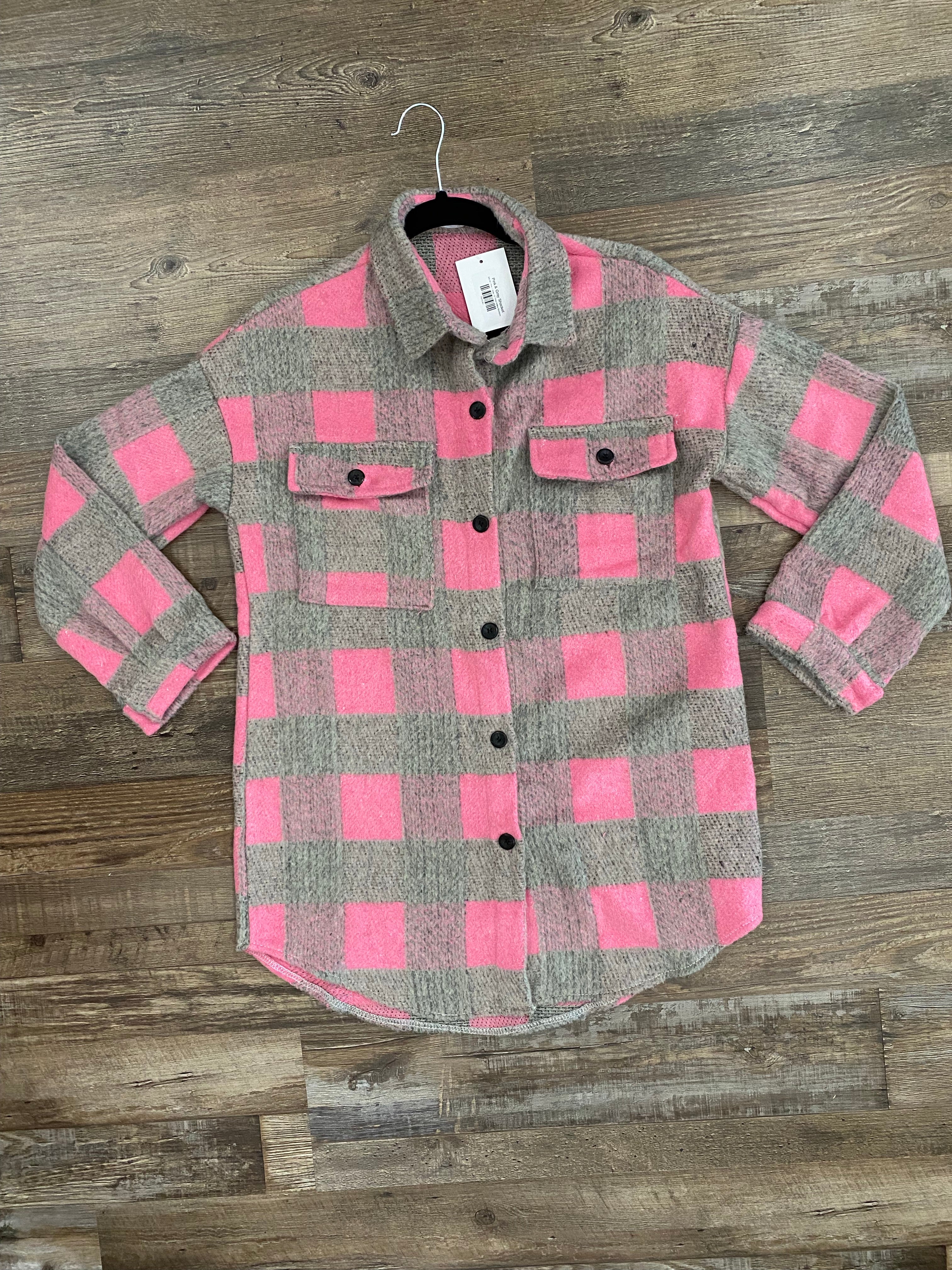 Pink & Gray Shacket