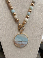 Load image into Gallery viewer, Stone &amp; Bead Necklace
