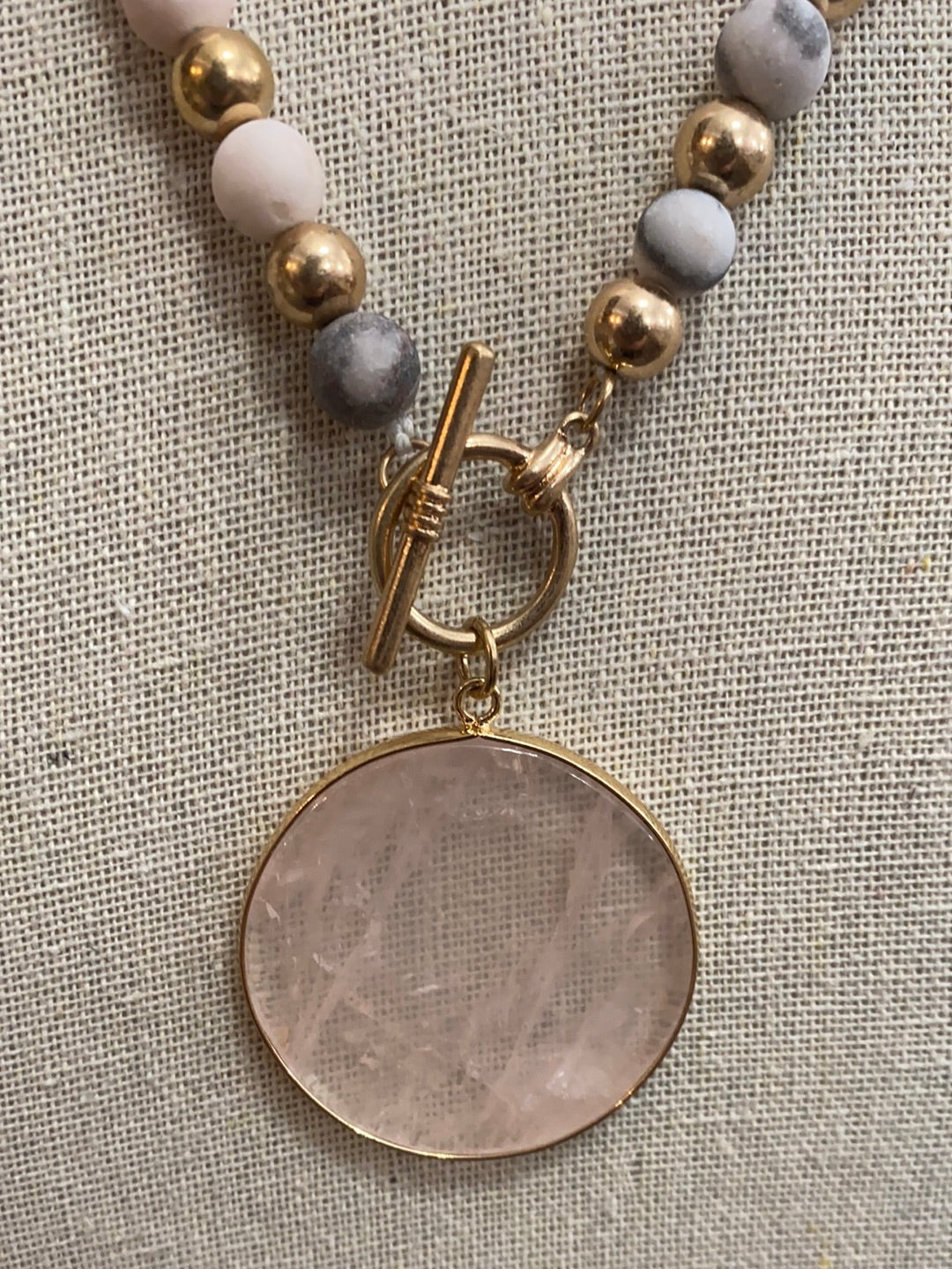Stone & Bead Necklace