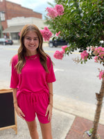 Load image into Gallery viewer, Hot Pink Short Set
